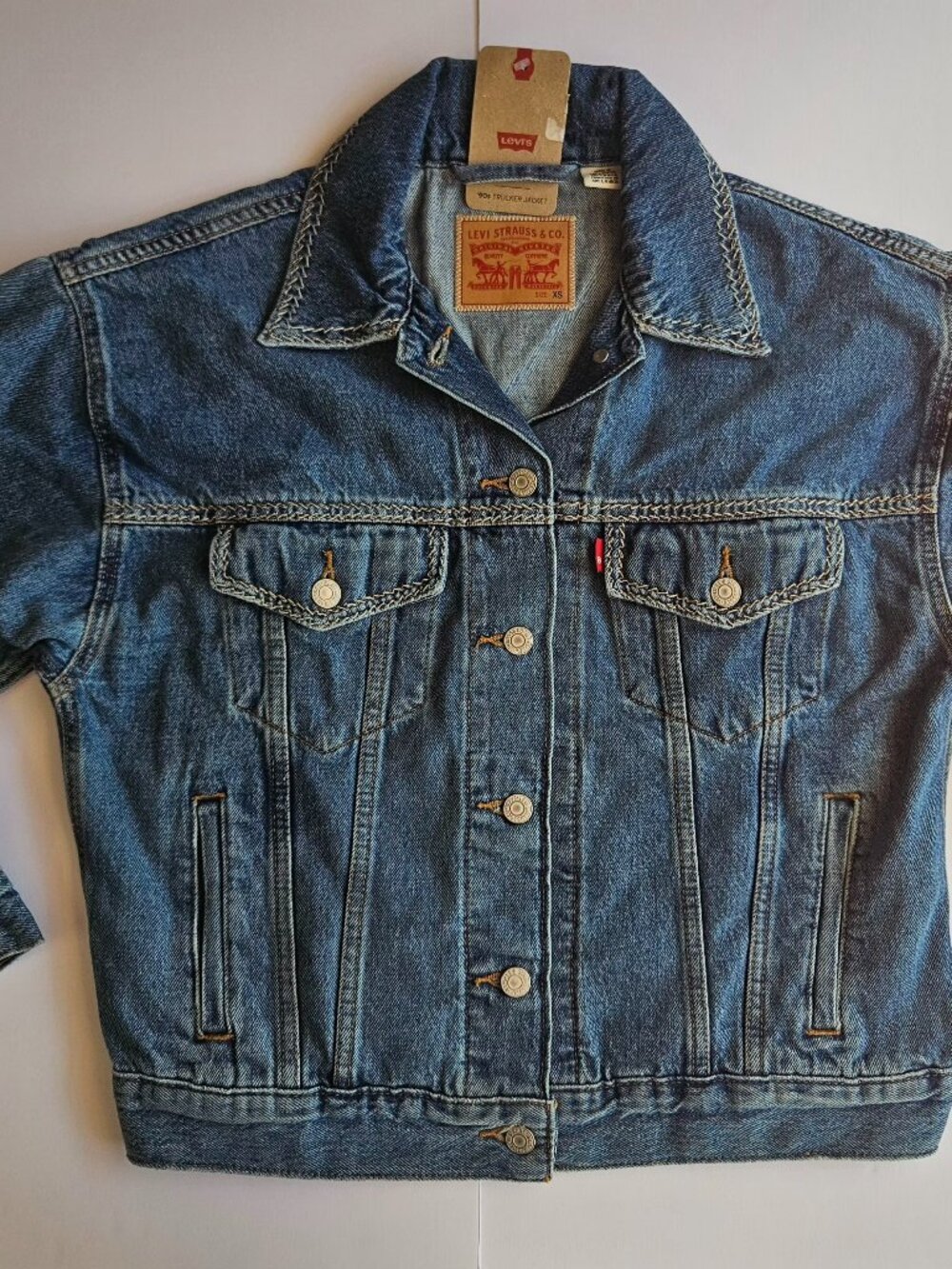 Levi's 90s Trucker Jacket Womens XS Light Wash Denim NWT New $89.50